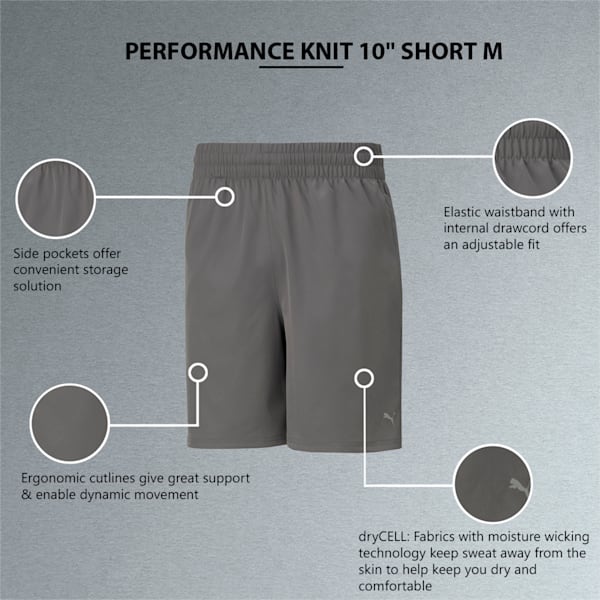 Performance Knit Men's 10" Training Shorts, Puma Black, extralarge-IND